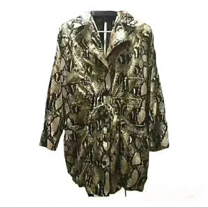 ELLEN TRACY Oversized  Leopard Print Coat